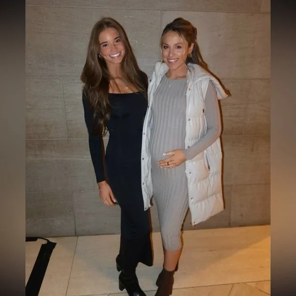 Forever 21 Tan Ribbed Mock Neck Bodycon Dress - Picture 2 of 2